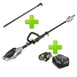 EGO Power+ PS1003E 56V Cordless Telescopic Pole Saw Kit + EP1000 1m Extension Pole (with 4Ah Battery & Charger)