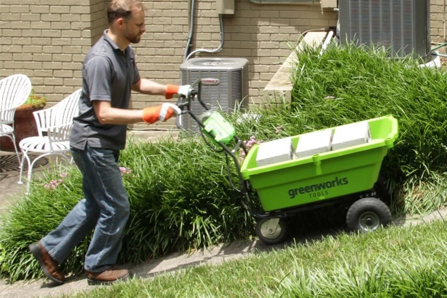 GreenWorks GWG40GC 100kg G-MAX 40V Self-Propelled Garden Cart (Bare Tool) - Image 5