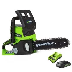GreenWorks G24CSK2 24V Cordless Chainsaw (with 2Ah Battery And Charger)