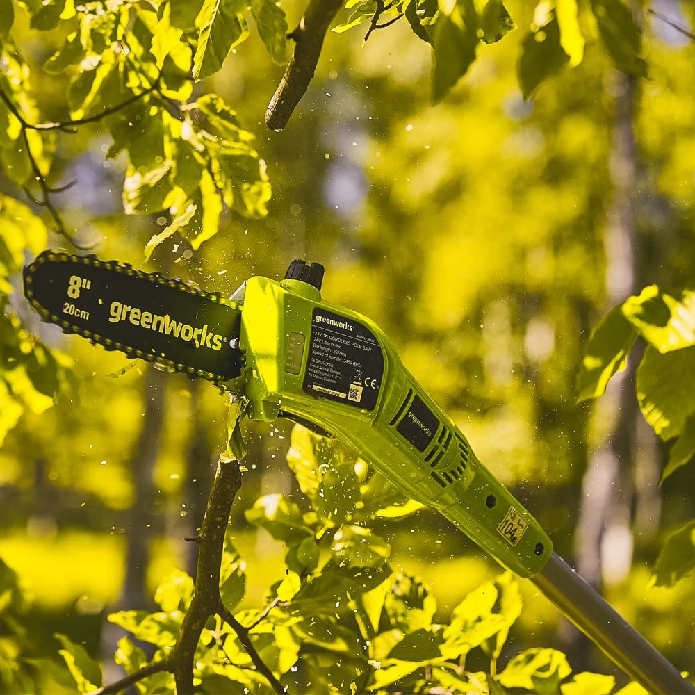GreenWorks G24PS20 24V Cordless Pole Saw (Bare Tool) - Image 8