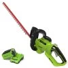 GreenWorks G40HT61K2 G-MAX 40V Cordless Hedge Trimmer (with 2Ah Battery & 2A Charger) (Bundle Builder)