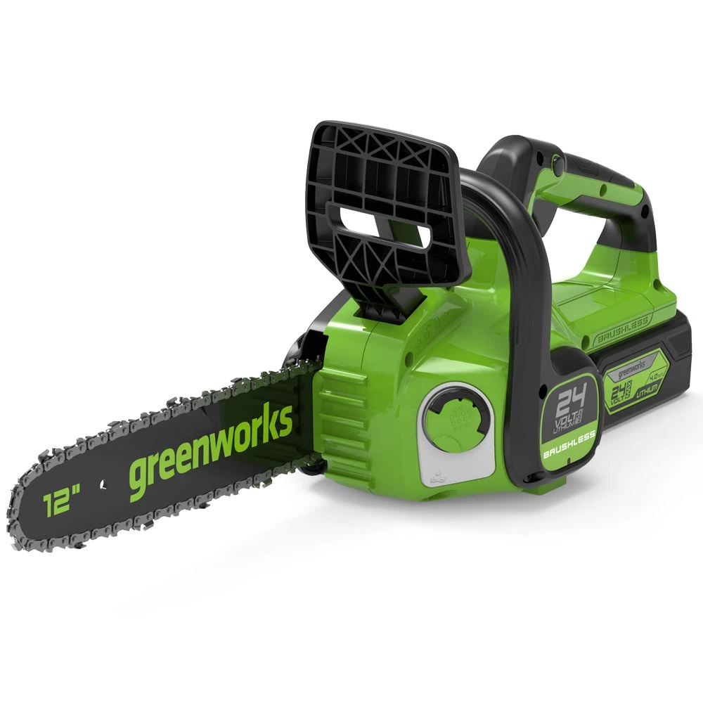 GreenWorks GD24CS30K4 DigiPro 24V Cordless Chainsaw (with 4Ah Battery & Charger) - Image 2