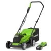 GreenWorks GD24LM33K4 33cm 24V Push Cordless Lawn Mower (with 4Ah Battery & 2A Charger)