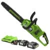 GreenWorks GD24X2CS36K4X DigiPro 48V (2 X 24V) Cordless Chainsaw (with 2 X 4Ah Batteries & Charger)