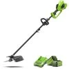 GreenWorks GD40BCK2X G-MAX DigiPro 40V Cordless Trimmer (with 2 X 2Ah Batteries & 2A Charger) (Bundle Builder)