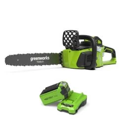 GreenWorks GD40CS15K2 35cm G-MAX 40V Cordless Chainsaw (with 2Ah Battery & 2A Charger) (Bundle Builder)