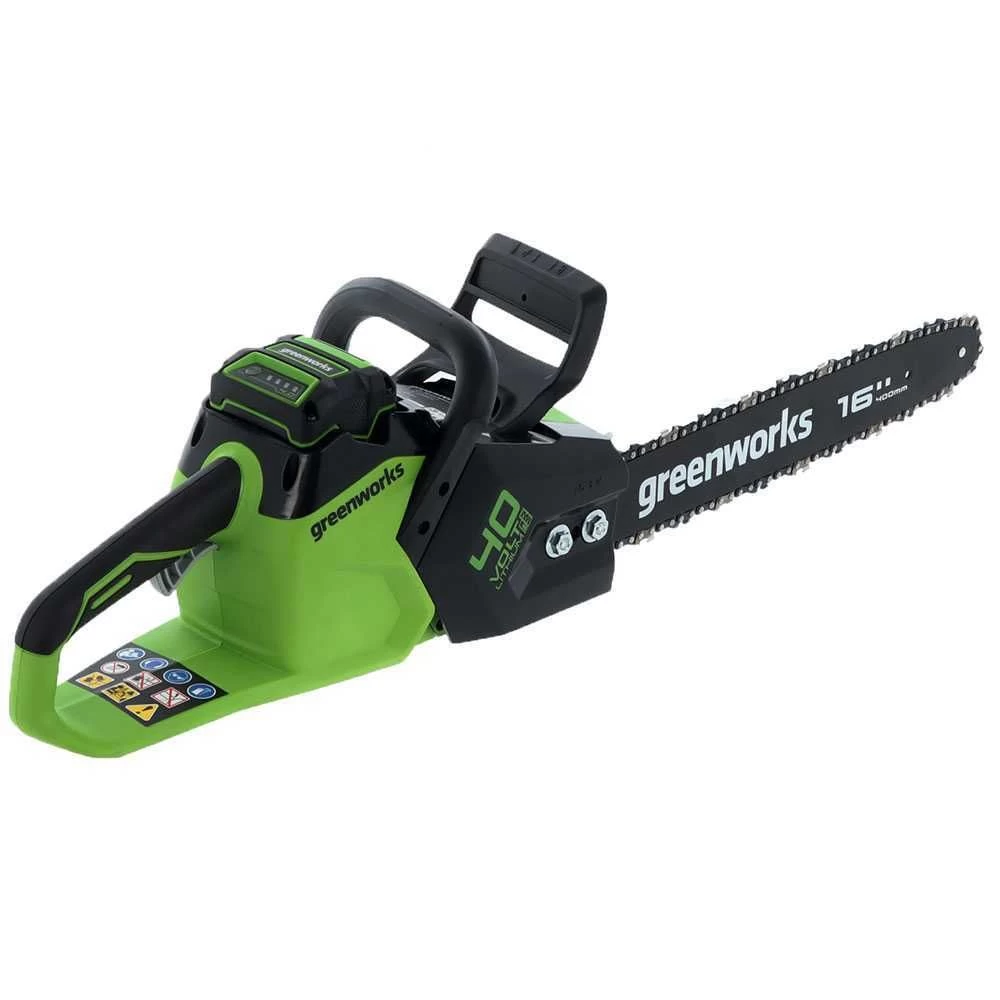 GreenWorks GD40CS18K4 40cm G-MAX 40V Cordless Chainsaw (with 4Ah Battery & 2A Charger) - Image 2