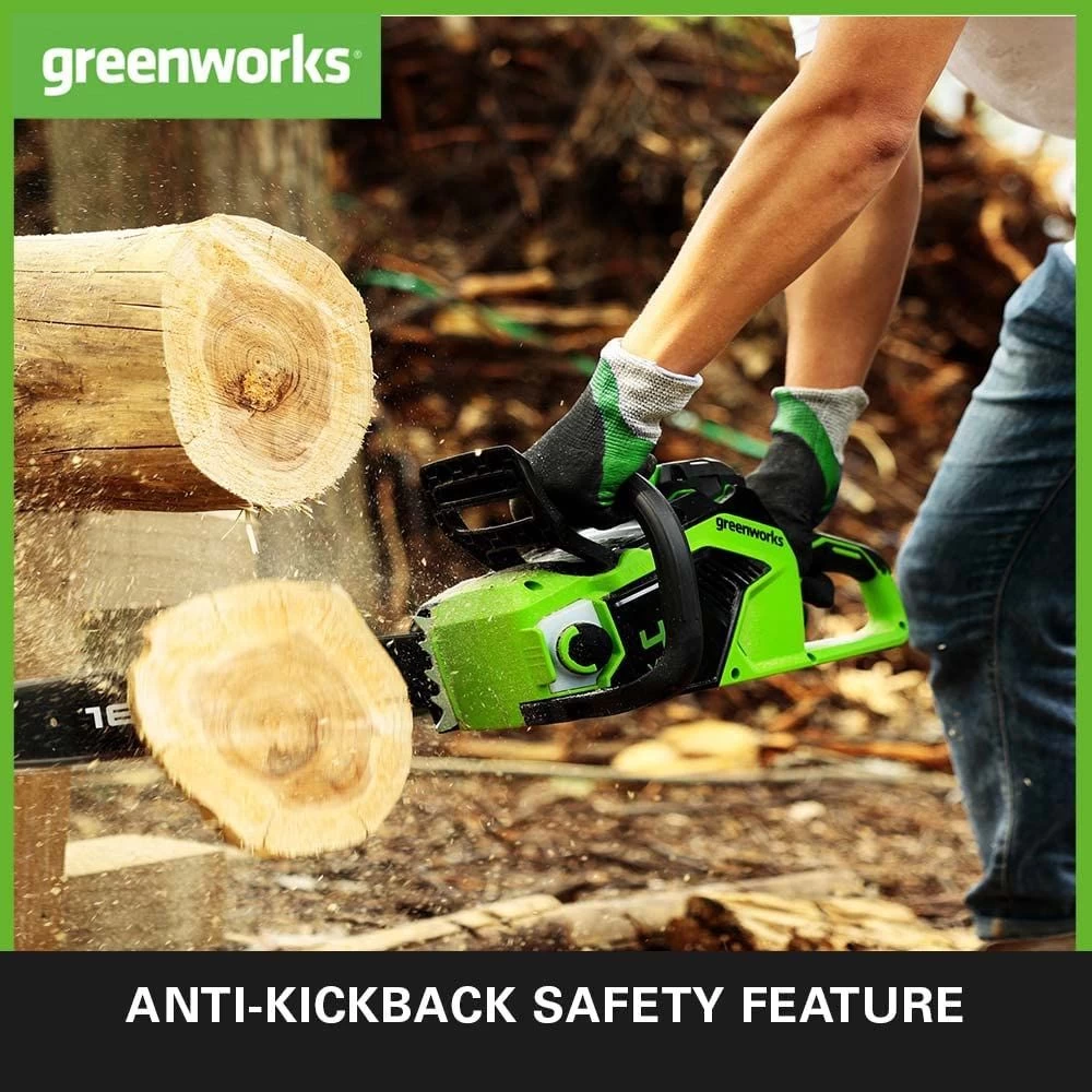 GreenWorks GD40CS18 40cm G-MAX 40V Cordless Chainsaw (Bare Tool) - Image 6