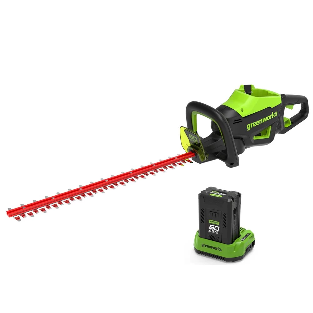 GreenWorks Pro GD60HT66K2 60V Cordless Hedge Trimmer (with 2Ah Battery & 2A Charger)