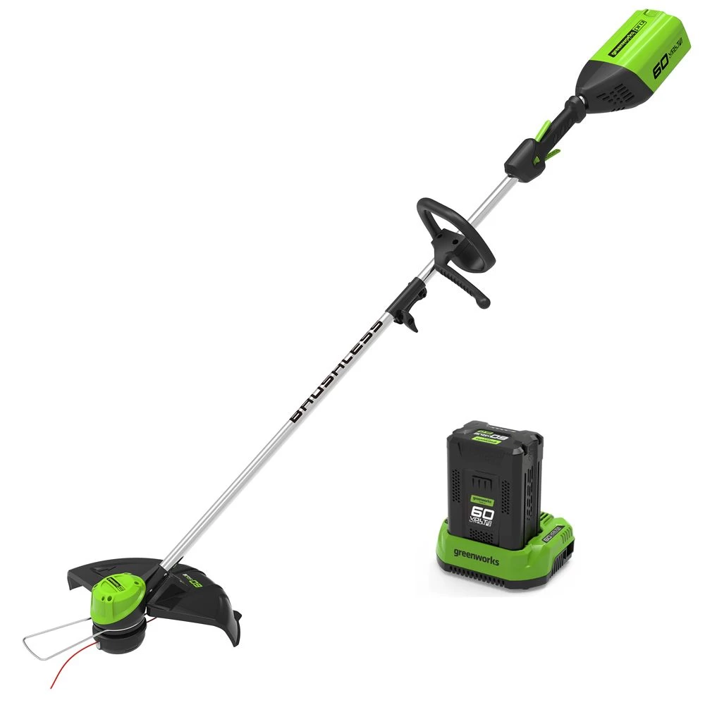 GreenWorks Pro GD60LTK2 60V Cordless Grass Trimmer (with 2Ah Battery & 2A Charger) (Bundle Builder)