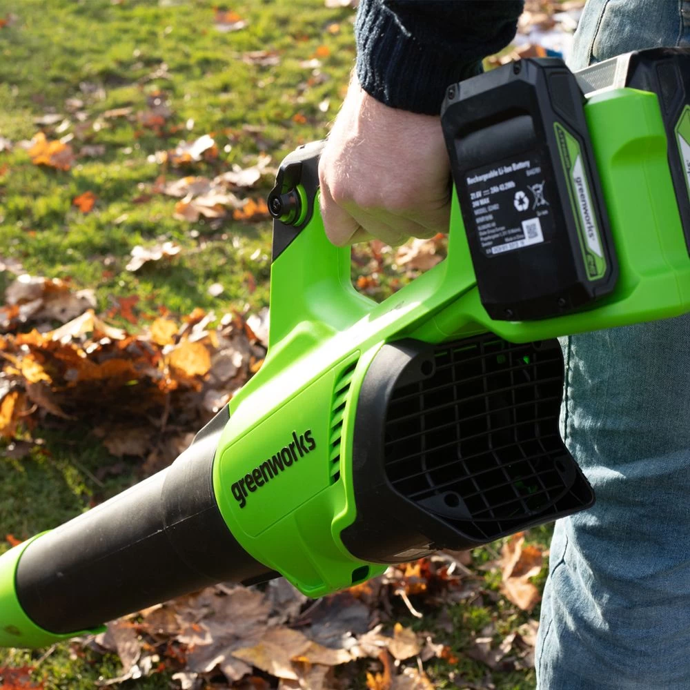 GreenWorks G24X2ABK2X 48V (2 X 24V) Cordless Axial Blower (with 2 X 2Ah 24V Batteries & Charger) - Image 9