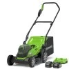 GreenWorks G24X2LM36K4X 3-in-1 36cm 48V Push Cordless Lawn Mower (with 2 X 4Ah 24V Batteries & Twin Charger)