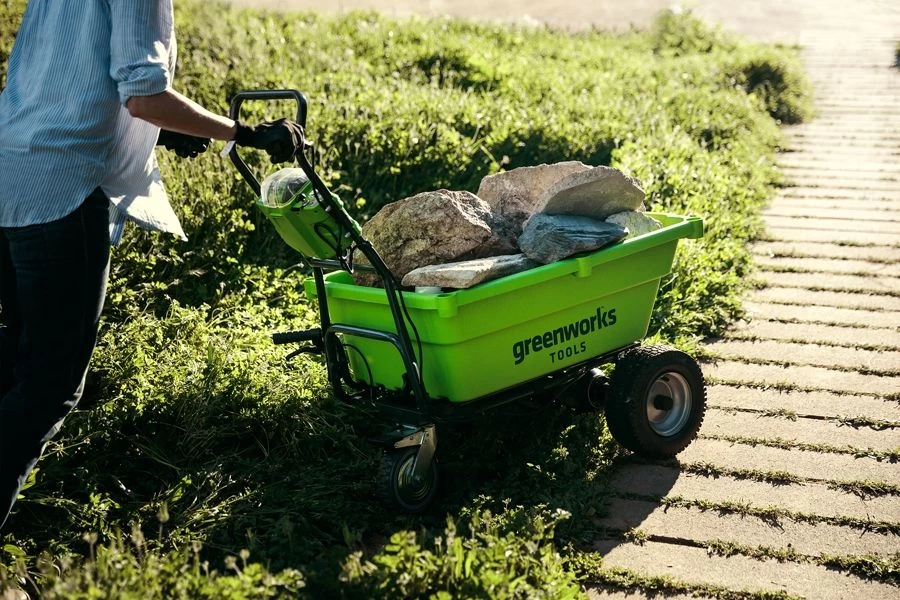 GreenWorks GWG40GC 100kg G-MAX 40V Self-Propelled Garden Cart (Bare Tool) - Image 6