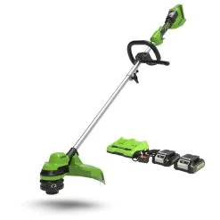 GreenWorks GD24X2LTK2X 48V (2 X 24V) Cordless Grass Trimmer (with 2 X 2Ah Batteries & 2A Charger) (Bundle Builder)