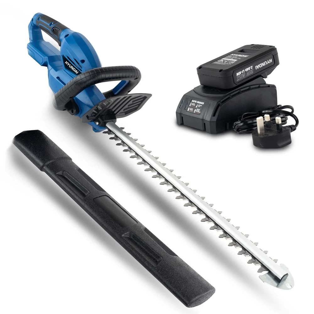 Hyundai HY2188 20V MAX Cordless Hedge Trimmer (with 2Ah Battery & Charger) - Image 2