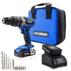Hyundai HY2176 20V MAX Cordless Drill Driver & 13-Piece Drill Accessory Set