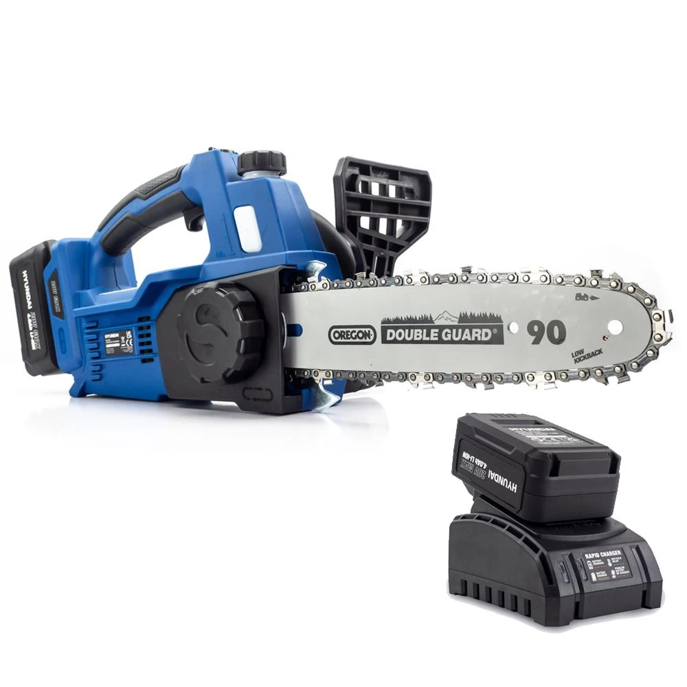 Hyundai HY2190 20V MAX Cordless Chainsaw (with 4Ah Battery & Charger)
