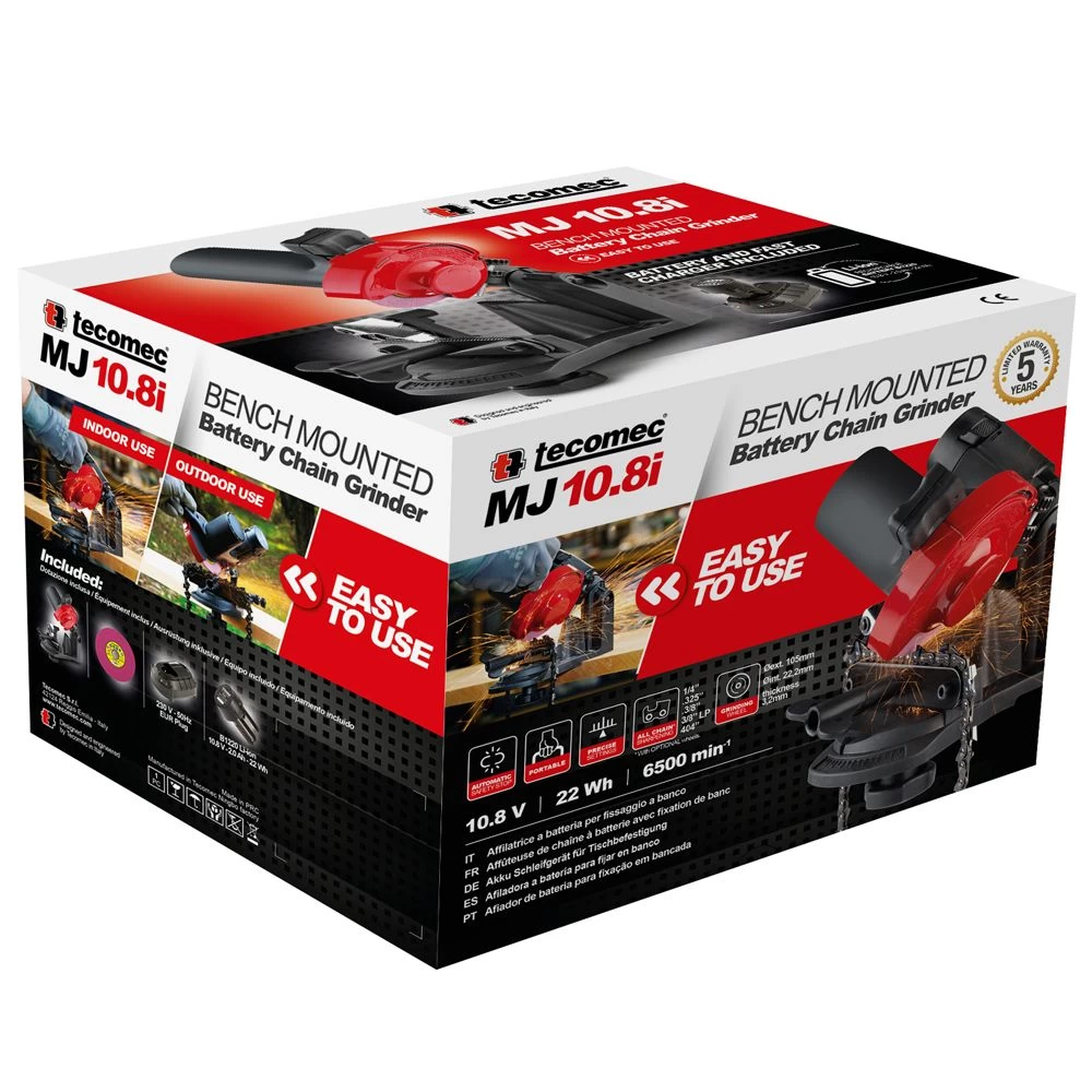 Tecomec MJ 10.8i MICROJolly 10.8V Battery-powered Chainsaw Sharpener/Chain Grinder - Bench-mounted - Image 10