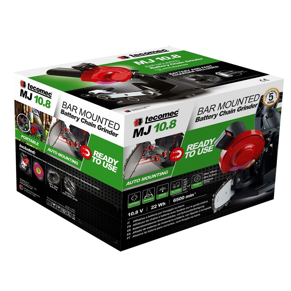 Tecomec MJ 10.8i MICROJolly 10.8V Battery-powered Chainsaw Sharpener/Chain Grinder - Bar-mounted - Image 10