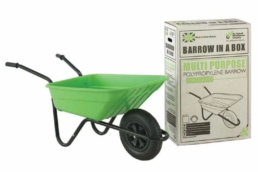The Walsall Shire Multi Purpose Barrow In A Box - Lime - Pneumatic Wheel