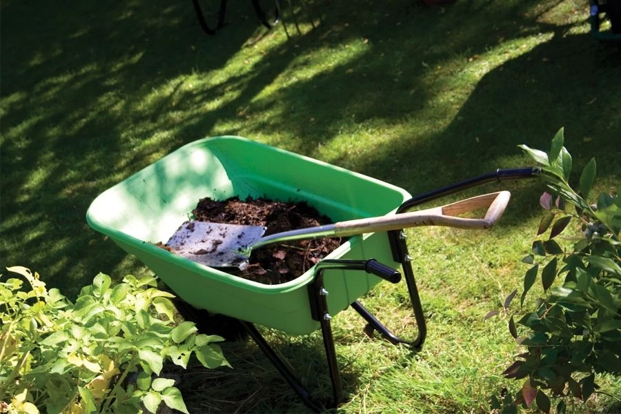 The Walsall Shire Multi Purpose Barrow In A Box - Lime - Pneumatic Wheel - Image 3