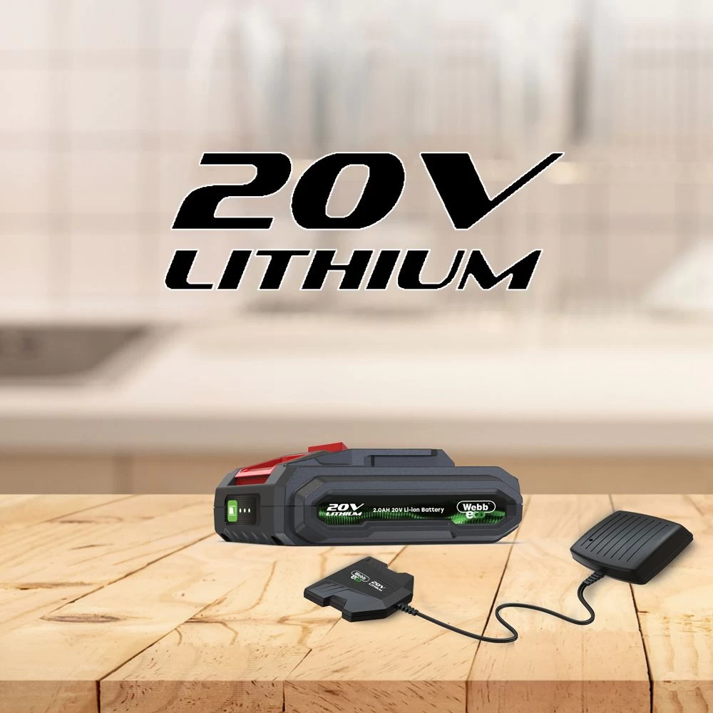 Webb Eco WEV20HTB2 20V Cordless Hedge Trimmer (with 2Ah Battery & Charger) - Image 6