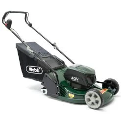 Webb RR17LIP Supreme 40V 3-in-1 Push Rear Roller Cordless Lawn Mower (with 4Ah Battery & Charger)